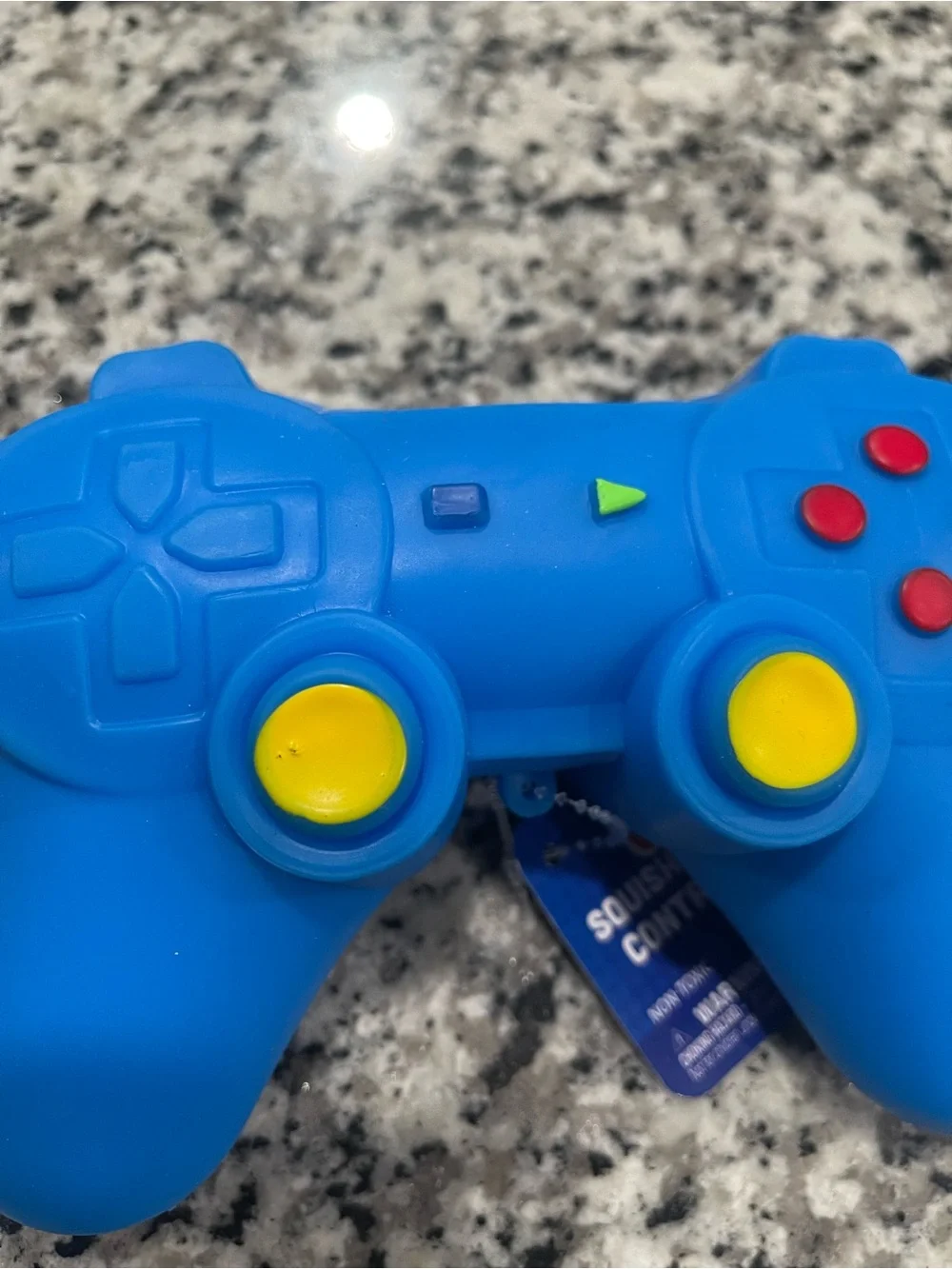 Blue Gaming Controller Stress Toy - Soft Squeeze Simulator